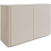 Selsey Armadio Camera da Letto 140 cm Color Cashmere - Cassettiera, Credenza Cucina Moderna, Mobile Ingresso, Madia Moderna a 2 Ante con Ripiani, Finitura Opaca, Prodotto in Europa