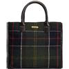 BARBOUR BORSA TOTE BARRHILL IN TARTAN OLIVE