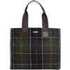 BARBOUR BORSA TOTE TURNBERRY IN TARTAN OLIVE