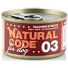 Natural Code for Dog 90 gr Tacchino e patate - confezione da 6 pezzi - Cibo umido per cani - 1° ORDINE? 20% di sconto SU BRAND ESCLUSIVI, codice BZR20