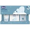 CHICCO (ARTSANA SpA) Chicco Natural Sensation Baby Essential Set Bagno, Detergente Corpo&Capelli 200 ml, Crema Corpo 150 ml, Acqua Profumata 100 ml