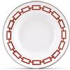 GINORI 1735 PIATTO FONDO 24 CM, CATENE IMPERO ROSSO SCARLATTO