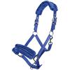 HKM Cavezza in nylon - Glitter - con imbottitura in pile polare 6700 blu sangue caldo