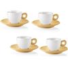 Guzzini - EVERYDAY Set 4 Tazzine da Caffè con Piattino - Giallo Senape - 081701211
