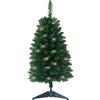 HomeKaren Albero di Natale artificiale pre-illuminato, 90 cm, alimentato a batteria, da scrivania, con 50 LED e 160 rami, mini decorazione per interni ed esterni