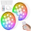 Monemey 2 Pezzi Luci Sommergibili Per Piscina Fuori Terra, IP68 Impermeabili