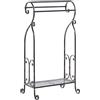 Beliani Porta asciugamani da bagno a 3 binari stile vintage nero