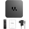 Vikye TV Box Android 16.0, Dispositivo di Streaming 4K Ultra HD per TV, 2 GB di RAM 16 GB di ROM, Smart Box con Telecomando, USB 2.0 e WiFi Dual-band .4G/5G (Spina europea)