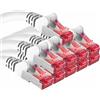 1aTTack.de 1 m - 10 pezzi - Cavo LAN Ethernet Cat6 RJ45 - Bianco - Cavo di rete ad alta velocità per streaming, giochi, TV e computer - Stabile e durevole - Perfetto per reti domestiche e in ufficio