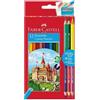 Colori a matita da 12 + 3 bicolore + 1 Temperamatite Faber - Castell