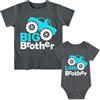 Funnycokid Grande Fratello Piccolo Fratello Corrispondenza Abiti Bambino Lil Bro Ragazzo Camicie Set Regali Bambino Vestiti, Camion Verde, Kid(4T)/Baby(0-3 M)
