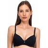 SIELEI, Reggiseno con Coppe Graduate Senza Ferretto, Realizzato in Cotone Biologico, 100% Naturale, Designed in Italy, Color Nero, Taglia 5B