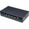 StarTech.com KVM switch DisplayPort a 4 porte, monitor singolo 4K 60Hz, 6 porte USB, commutazione con pulsanti e hotkey, DP 1.2, indipendente dal SO, conformità TAA [P4AD122-KVM-SWITCH]