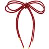 Magie di Natale Fiocco Doppio con Brillantini Dorati da 18 cm x 22 cm (Rosso)