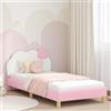 Sophrelle Struttura Letto Bambini con Testata Rosa 90 x 190 cm PU Rosa,42011020