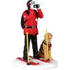 Magie di Natale Ski Patrol Personaggio Statuetta in poliresina per Villaggio di Natale h 7,5 cm