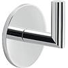GEDY G-Gea Appendiabiti da parete adesivo cromo, Misure: 6,3X5,5X4,3 CM & 0,053 KG, Appendi accappatoio bagno in ottone, alluminio, Incollabile con biadesivo 3m, Design R&S Gedy, 10 anni di garanzia