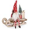 Magie di Natale Slitta Babbo Natale Even con Slitta in Legno MDF per villaggi Natalizi