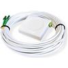 Elfcam - Cavo in fibra ottica LC/APC-LC/APC - 50 m, duplex monomodale Ø 3 mm con PTO preinstallato, prolunga per presa di derivazione in fibra ottica senza perdita di segnale