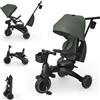 Kinderkraft Triciclo Pieghevole JAZZ 3 Green - da 9 Mesi a 5 Anni