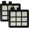 vhbw 2x filtro compatibile con Ariete 2741/1 XForce Red Line ERP, 2741 XForce Red Line ERP aspirapolvere - filtro HEPA nero/bianco