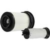vhbw filtro sostituisce Miele 4002516262756, 11385020, 41996704EU1 per aspirapolvere - filtro combinato (prefiltro + filtro HEPA) nero/bianco