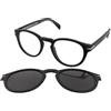 David Beckham DB 7104/CS 807/M9 | Occhiali da Vista con Clip da Sole | Unisex | Plastica | Panthos | Nero | Adrialenti