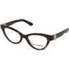 Dolce & Gabbana DG3394 502 | Occhiali da Vista Graduati | Prova Online | Plastica | Cat Eye, Ovali / Ellittici | Marrone, Havana | Adrialenti
