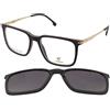 Carrera CA357/C 2M2/WJ | Occhiali da Vista con Clip da Sole | Prova Online | Plastica | Quadrati | Nero, Rosso | Adrialenti