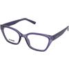 Love Moschino MOL687 B3V | Occhiali da Vista Graduati | Plastica | Cat Eye | Viola, Trasparente | Adrialenti