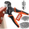 VEVOR Kit Occhiellatrice da 12 mm con 500 Occhielli Argentati e Rondelle, Pinza Manuale Perforatrice e Blocco, per Fai Da Te Stoffe Tessuti Pelle Teloni Scarpe Borse Artigianato e Prodotti Tessili