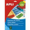 Apli 014598 - Confezione da 280 etichette, colore permanente, 99,1 x 38,1 mm, colore: Verde