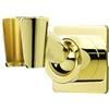 YDmeet Supporto per soffione doccia portatile, supporto regolabile per soffione doccia, supporto per montaggio a parete, ottone lucido/finitura oro, installazione senza trapano