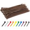 Gocableties - Fascette per Cavi in Nylon 200 mm x 4,8 mm 100 Pezzi marroni