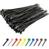 Gocableties - Fascette per Cavi in Nylon 200 mm x 4,8 mm 100 Pezzi nere