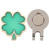GATHINESS Marcatori per Palline da Golf con Fermaglio per Cappello Clip Resistente Forma di Foglia a Lobi Accessorio Portatile per Borsa da Golf per Festa di San Patrizio e Regalo