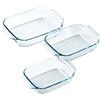 Pyrex Irresistible Set Pirofile Rettangolari In Vetro Borosilicato - Set 3 Pz