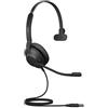 Jabra Evolve2 30, MS Mono Auricolare Cablato A Padiglione Ufficio USB tipo A Ner