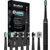 Boston Tech OSONIC Spazzolino Elettrico Sonico 8 Testine 5 Modalità USB IPX8 Timer 2Min