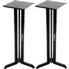 QUIK LOK - BS/542 COPPIA SUPPORTI MONITOR, Coppia Supporti per Monitor da Studio, Altezza 106cm, Colore Nero