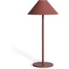 LEDKIA LIGHTING - Lampada da Tavolo LED 3W Portatile | Batteria USB Ricaricabile | Illuminazione 240 lm | Design Prisma | Metallo Resistente, Terracotta