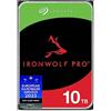 Seagate IronWolf Pro, 10TB, Unità disco interna NAS classe Enterprise - SATA CMR da 6GBit/s, 3,5, 7.200 giri/min, sistemi NAS RAID, servizi Rescue, imballaggio senza frustrazioni (ST10000NTZ01)