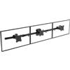 PUTORSEN Supporto a Muro per 3 Monitor 17-27, Braccio Triplo per Monitor Regolabile, Rotazione Inclinazione Snodo, Gestione Cavi, VESA 75/100 mm, Carico Max 7kg (15.4lbs) per Schermo, Nero