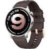 GIOPUEY 22mm Cinturini Compatibile con Oppo Watch S/X/X2/X3/OnePlus Watch Lite/4/3/2/2R, Morbido Silicone Cinturino [Resistente all'Usura] [Traspirante] - Brown
