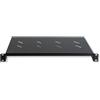LINK LKRIP250N - Mensola in acciaio per armadio rack 19'' (48,5x25x4,5 cm, nero RAL9005, confezione da 5) - Capacità di carico 20 kg - Attacco frontale universale con viti incluse