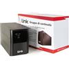 LINK LKUPS1500 gruppo di continuità UPS 1500VA/900W in metallo e 4 prese IEC C13 per protezione dispositivi elettronici, tempo di intervento 2-6 ms, batterie 12V/9A, dimensioni 39,5x19,5x27,5 cm