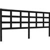 vidaXL Testata del letto nera 205,5x4x100 cm in legno di pino massiccio