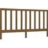 vidaXL Testiera marrone miele 206x4x100 cm in legno di pino massiccio