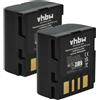 vhbw 2x batteria compatibile con JVC GR-D650EX, GR-D450EG, GR-D450E, GR-D645EG, GR-D645, GR-D650 videocamera camcorder (600mAh, 7,2V, Li-Ion)