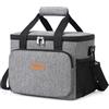 Lifewit Borsa Termica Porta Pranzo 9L(12 Lattine), Medio Borse Frigo Pranzo Ufficio per Uomo e Donna, Lunch Bag per Lavoro, Mare, Viaggio, Spiaggia, Grigio